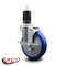 Service Caster 5'' Blue Poly Swivel 1-5/8'' Expanding Stem Caster with Brake SCC-EX20S514-PPUB-BLUE-TLB-158 - alternate 4